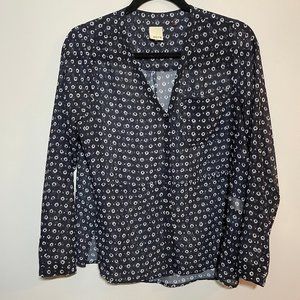 Ecru Navy Blouse